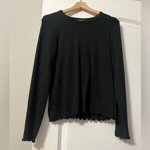 Madewell ruffle long sleeve tee